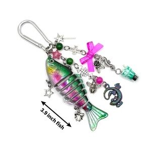 Fish Lure Carabiner Keychain | Purse Charm | Bag Accessories